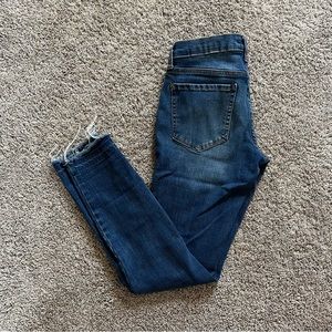 Raw Hem Skinny Jeans
